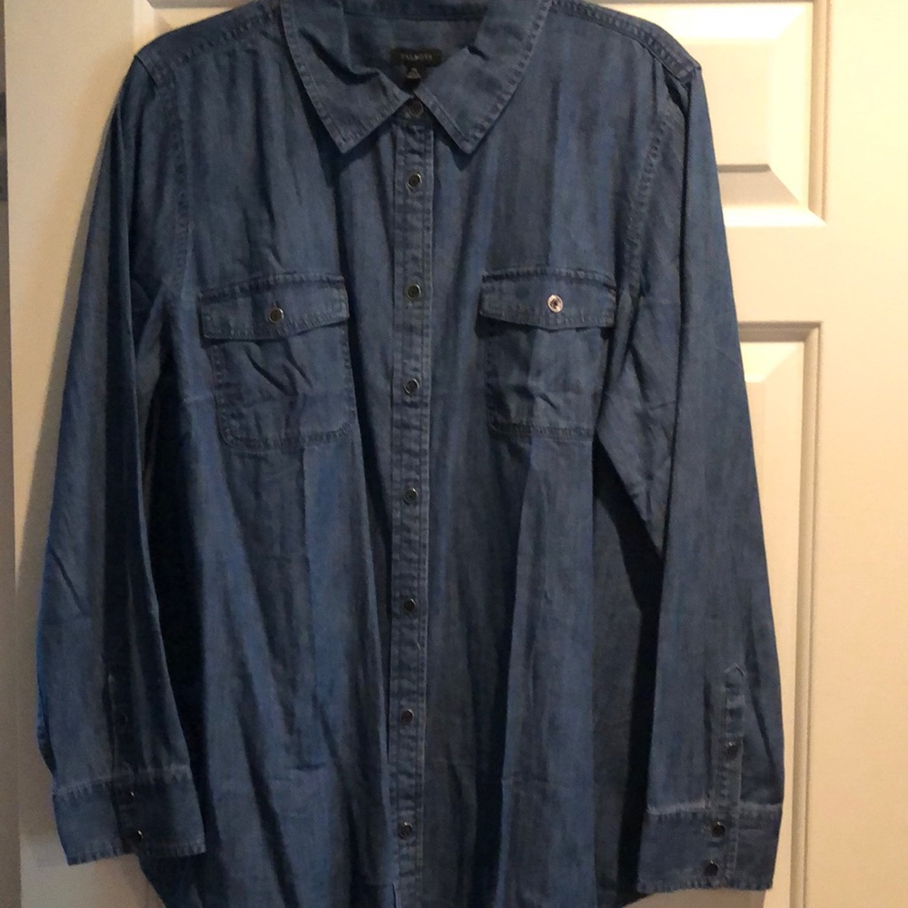 Talbots long sleeve denim shirt